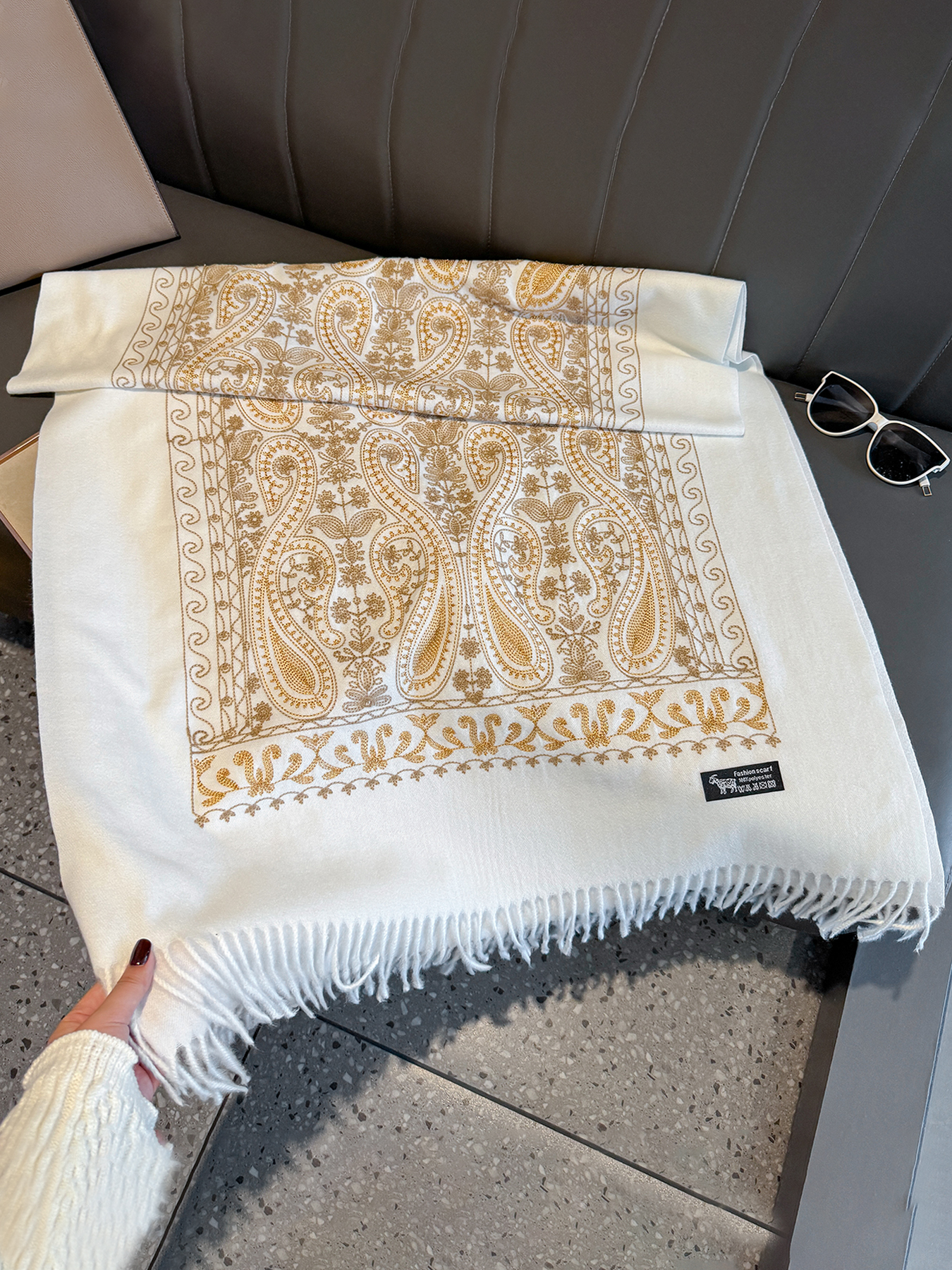 Luxury Thick Warm Paisley Pash – Woven Scarf Blanket recenzja i cena