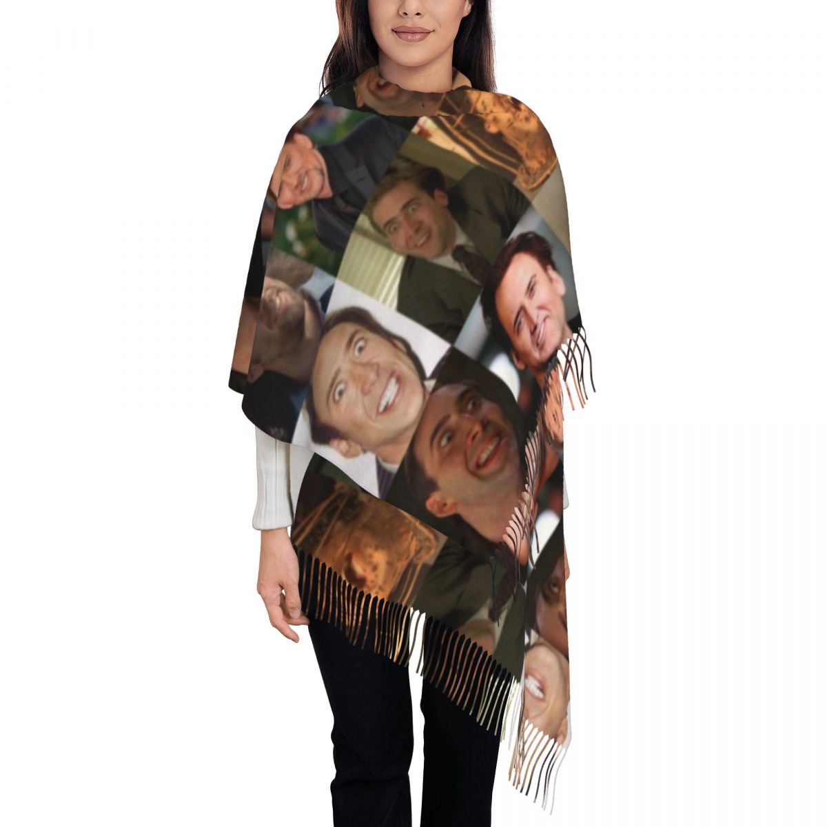 Nicolas Cage Funny Face Meme S – Pashmina Wrap Large recenzja i cena