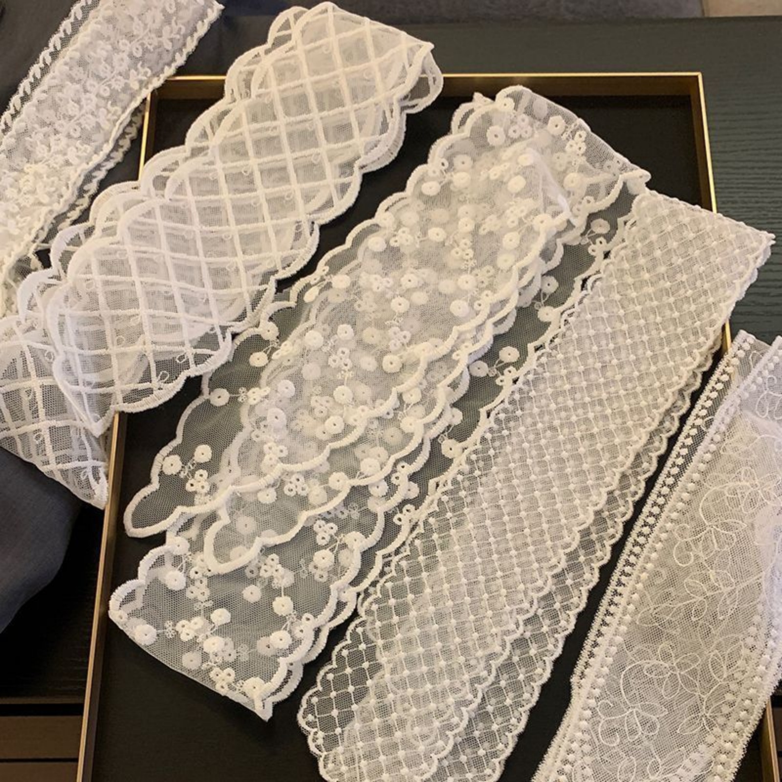 Korean Ins White Lace Ribbon S – Ascot Neck Scarf recenzja i cena