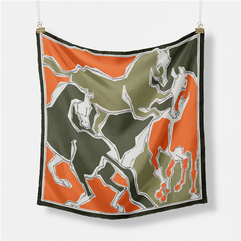 Twill Silk Scarf Woman Three H – Scarf Silk Square recenzja i cena