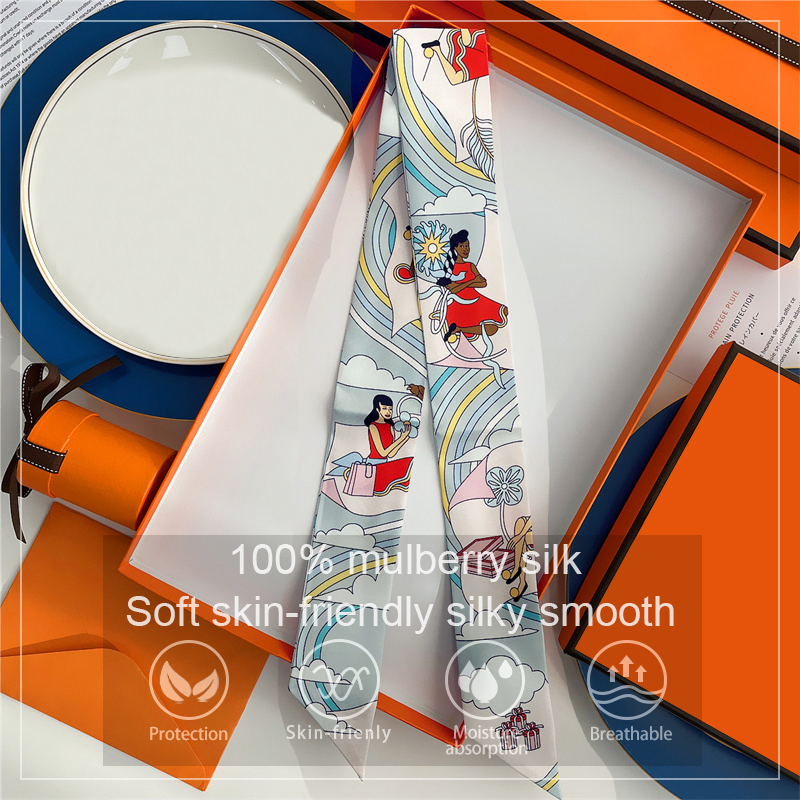 Women 100% Mulberry Silk Scarf – Ascot Neck Scarf recenzja i cena
