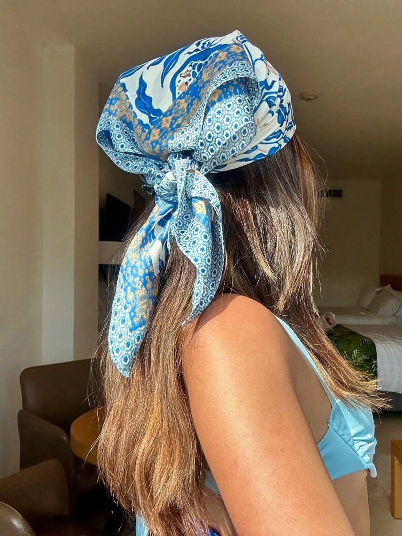 Luxury Brand Bohemia Print Squ – Face Scarf Mask recenzja i cena