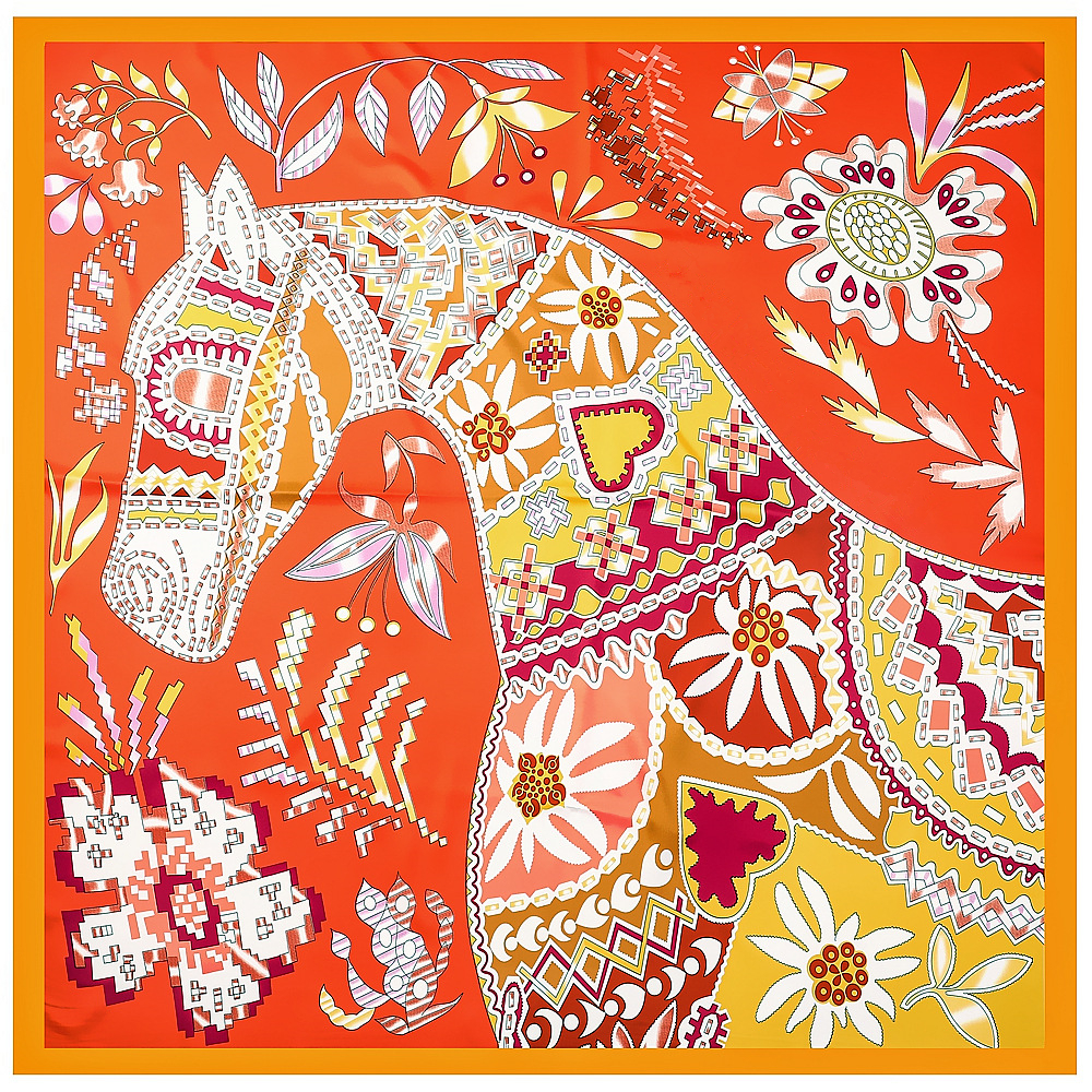 130cm Brand Women Scarves Desi – Scarf Silk Square recenzja i cena