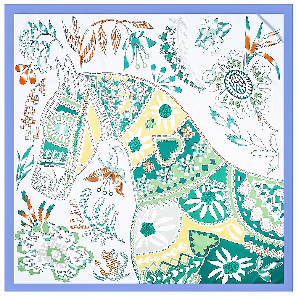 130cm Brand Women Scarves Desi – Scarf Silk Square recenzja i cena