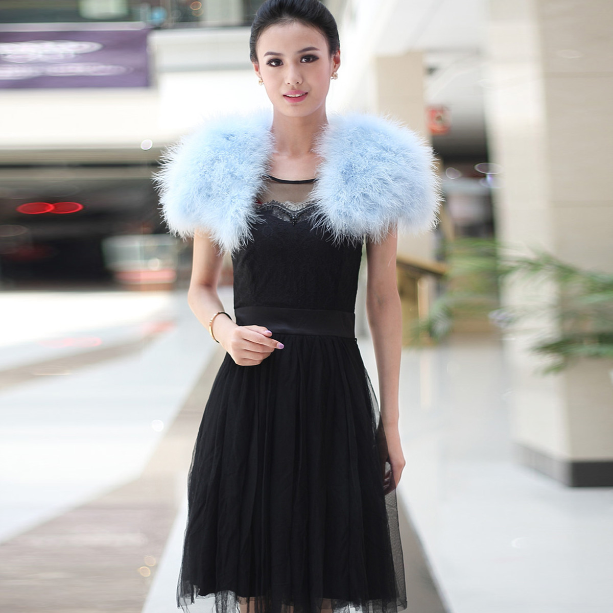 Women Ostrich Feather Boa Shaw – Stole Wedding Shawl recenzja i cena