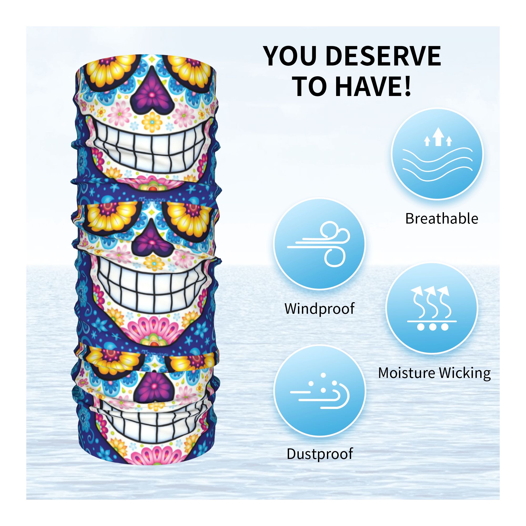 Custom Day Of The Dead Sugar S – Neck Warmer Tube recenzja i cena