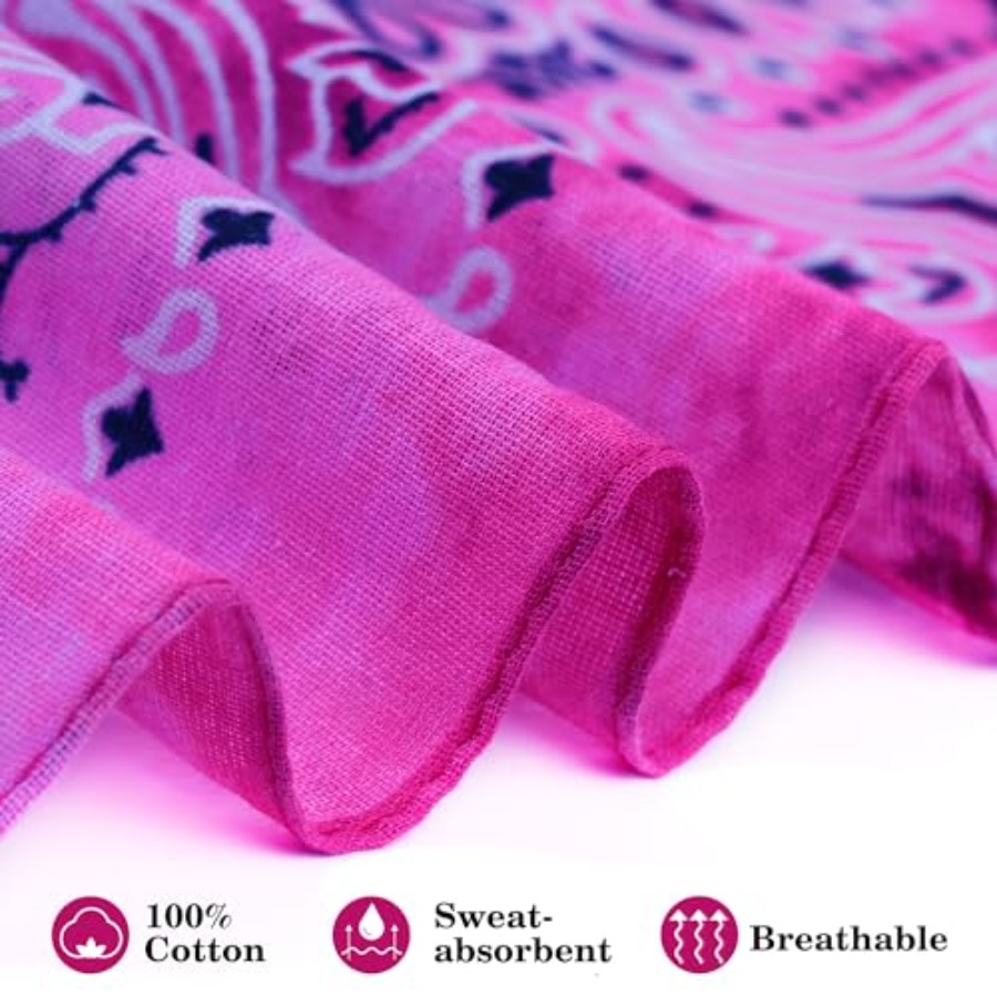 URATOT 6 Pack Tie Dye Bandana  – Handkerchief Cotton Men recenzja i cena