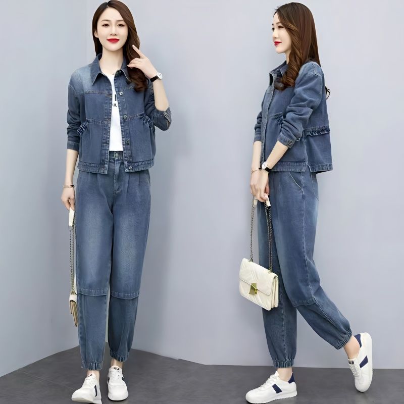 Women Denim Suits 2024 New Spr – Pocket Square Set recenzja i cena