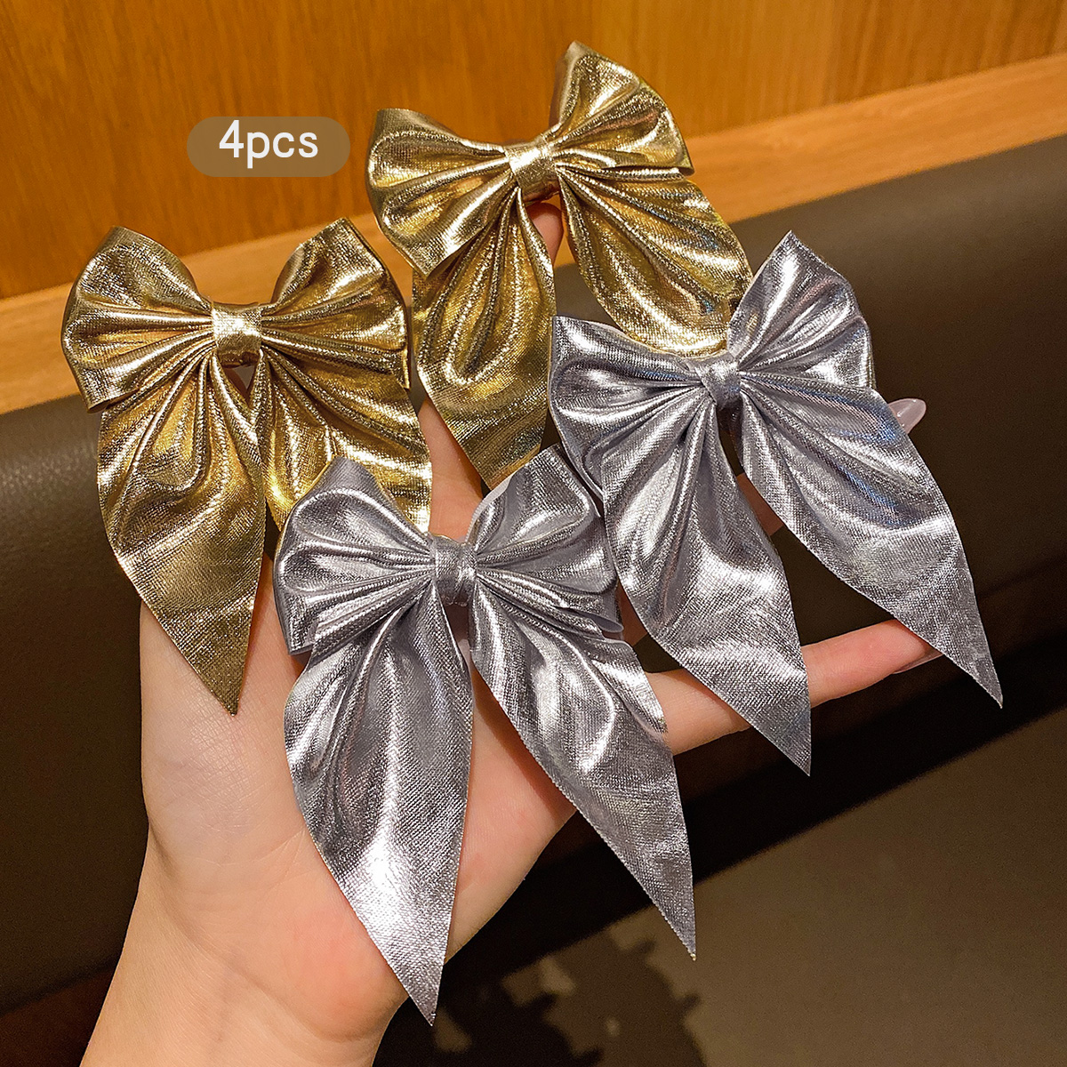 4 fashionable bow hair clips i – Tie Clip Silver recenzja i cena