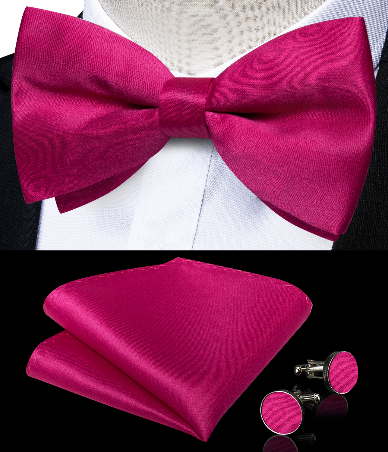 Men's Solid Pre-tied Bowtie Ro – Bow Tie Pre Tied recenzja i cena