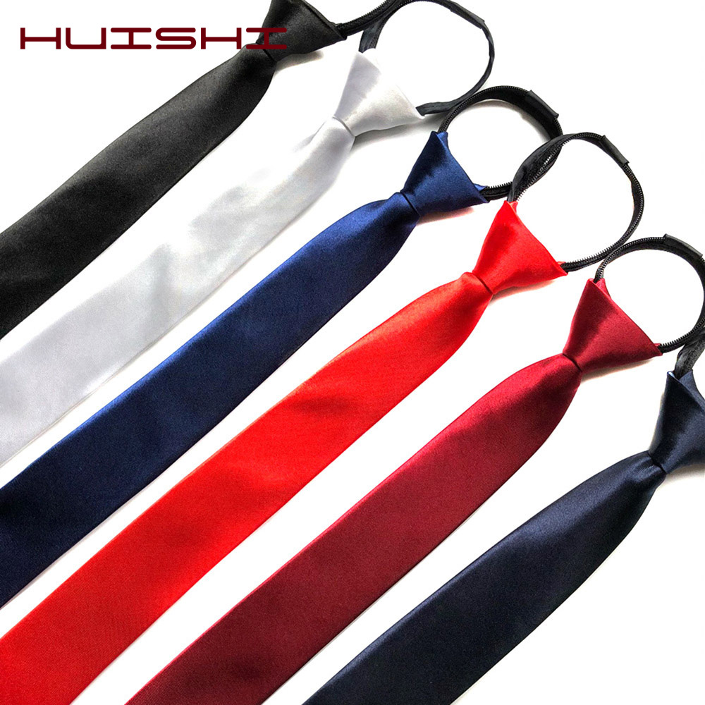 HUISHI Pre-tied Zipper Tie Nec – Skinny Tie Men recenzja i cena