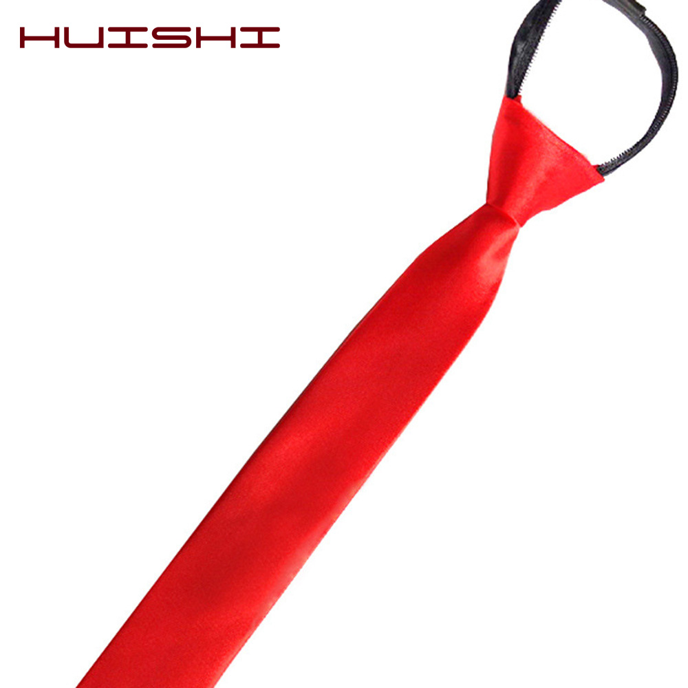 HUISHI Pre-tied Zipper Tie Nec – Skinny Tie Men recenzja i cena
