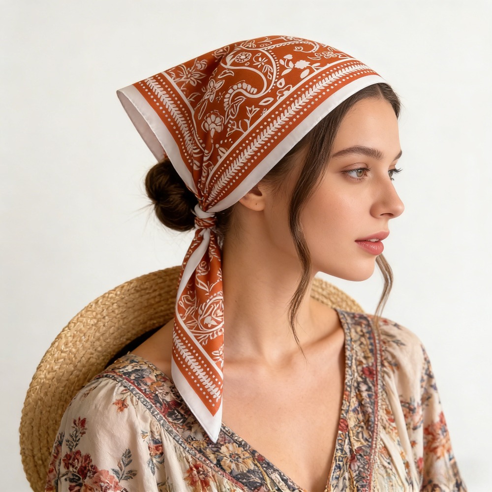 1Pc cashew print fashion silk  – Scarf Silk Square recenzja i cena