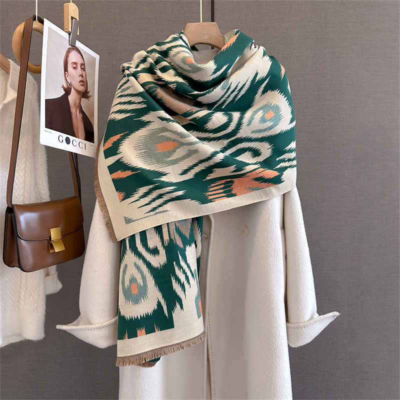 2025 Brand Warm Cashmere Ponch – Woven Scarf Blanket recenzja i cena