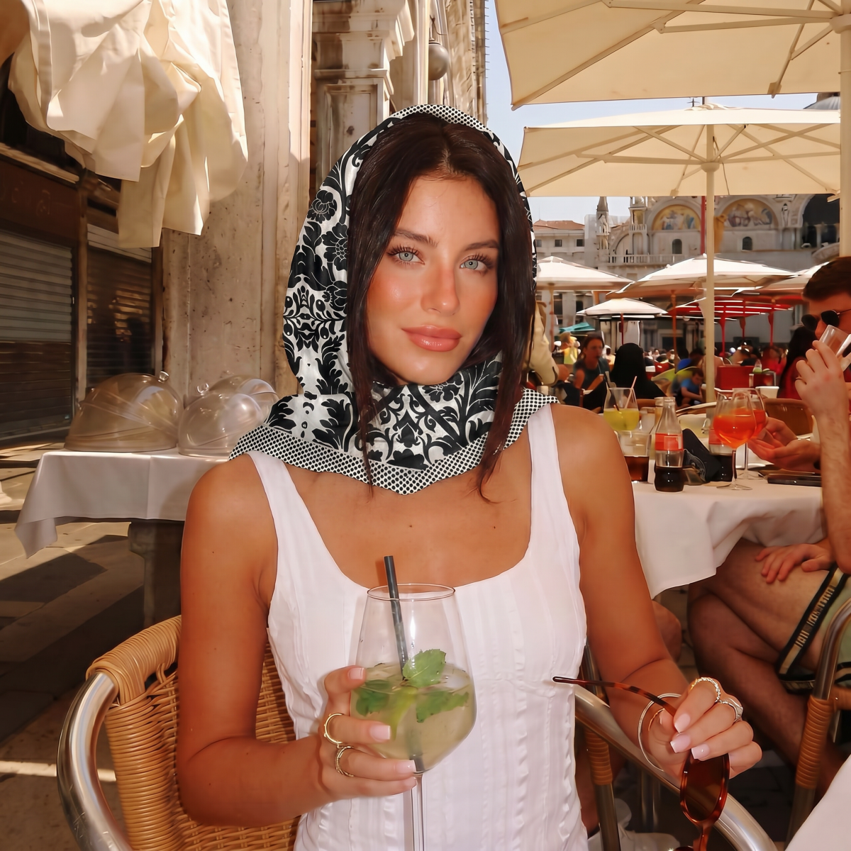 NEW Women Silk Square Scarf La – Pashmina Wrap Large recenzja i cena