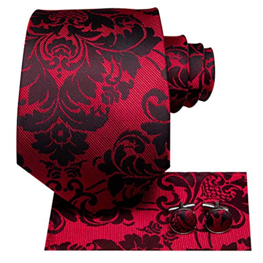 Silk Ties for Men Plaid Paisle – Pocket Square Set recenzja i cena