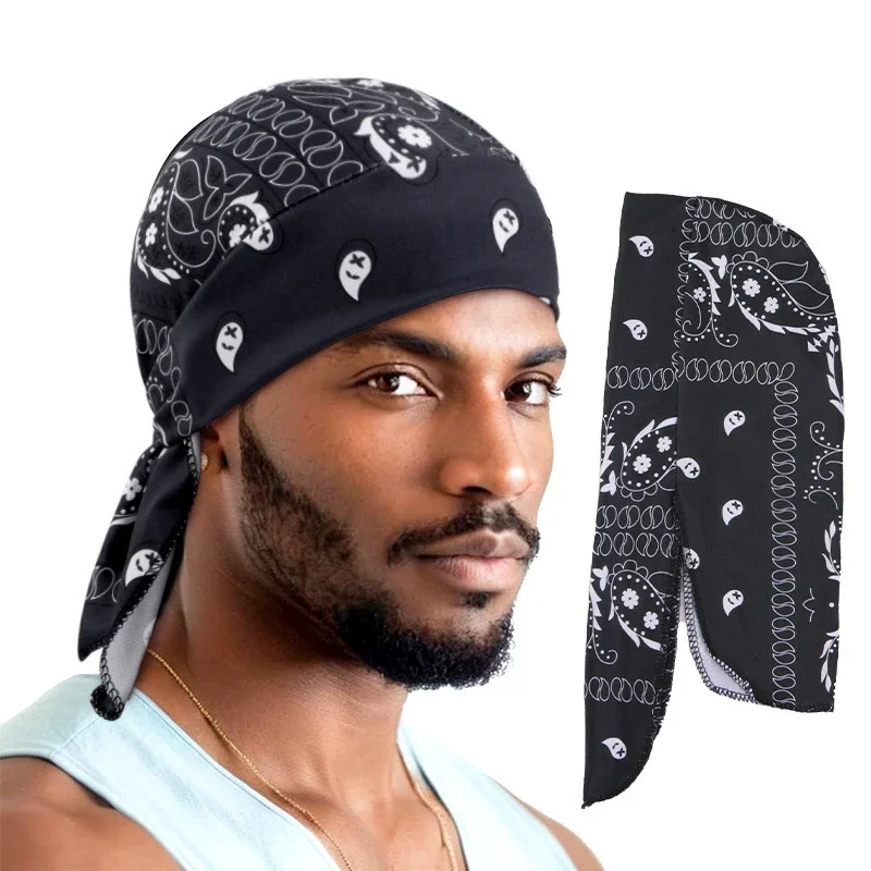 New Men Women Print Durag Du-R – Bandana Doo Rag recenzja i cena
