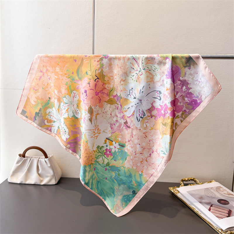 70*70cm Square Silk Scarf for  – Ascot Neck Scarf recenzja i cena