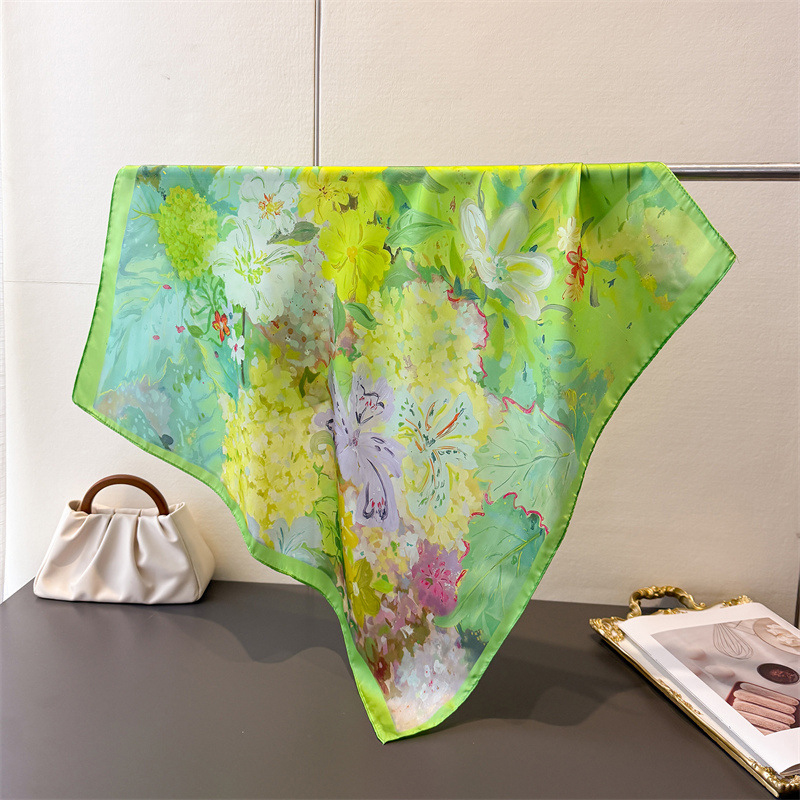 70*70cm Square Silk Scarf for  – Ascot Neck Scarf recenzja i cena