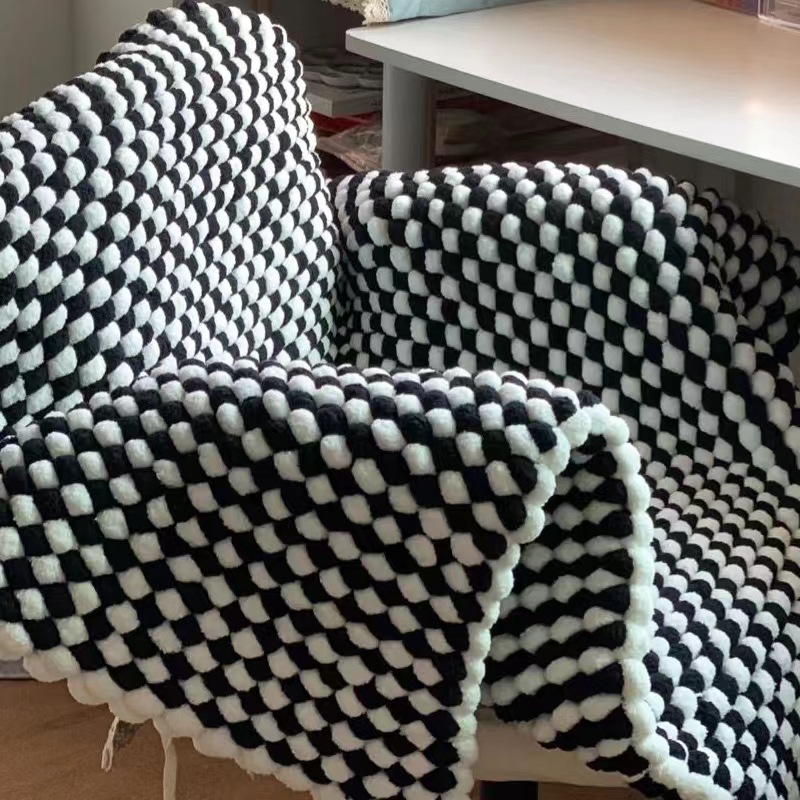 130G/Roll Pompom Yarn Mixed Co – Woven Scarf Blanket recenzja i cena