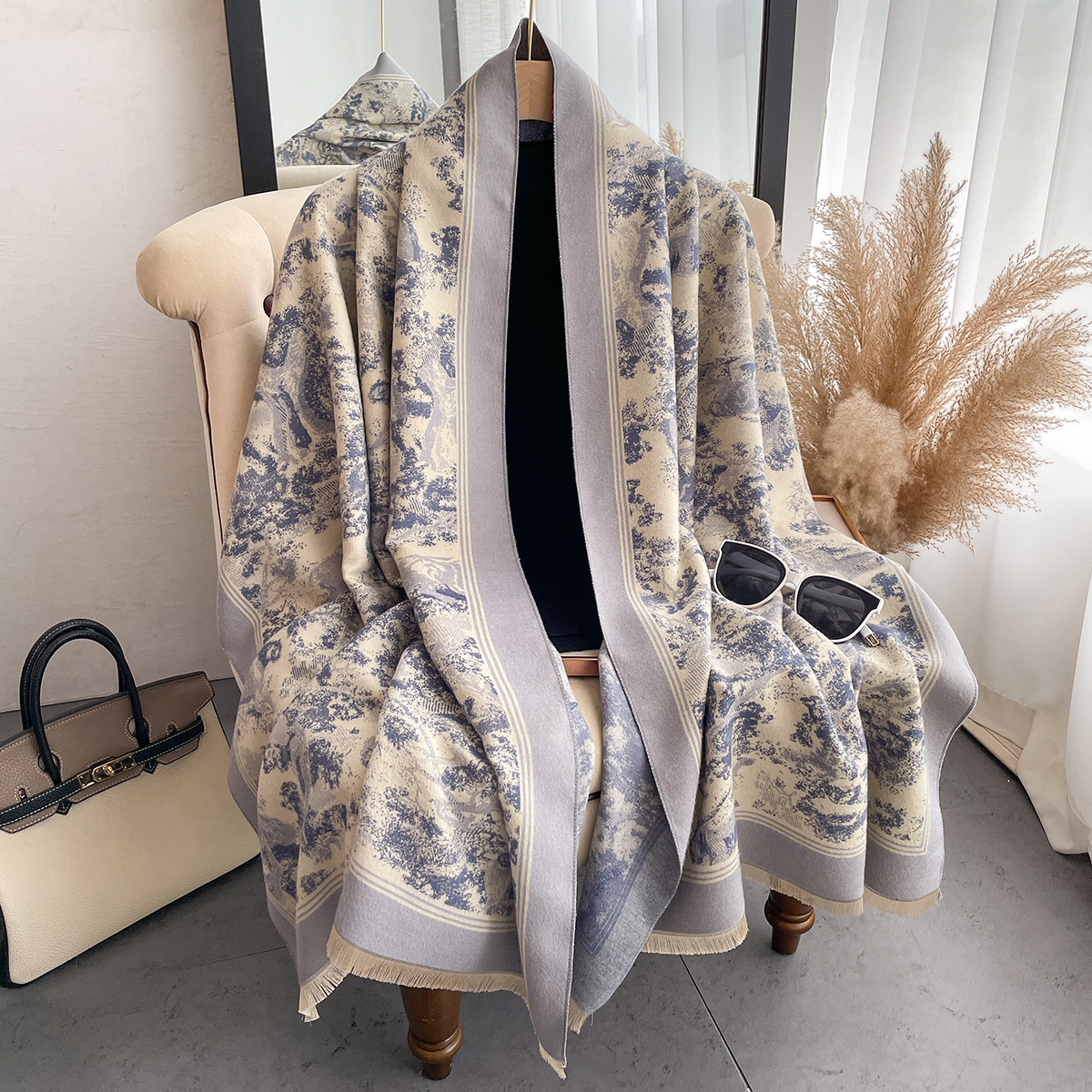 Luxury Winter Cashmere Scarf W – Woven Scarf Blanket recenzja i cena