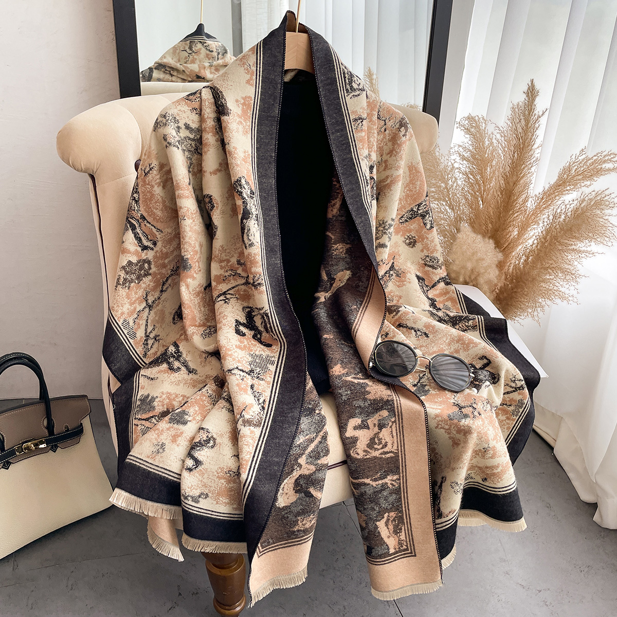 Luxury Winter Cashmere Scarf W – Woven Scarf Blanket recenzja i cena