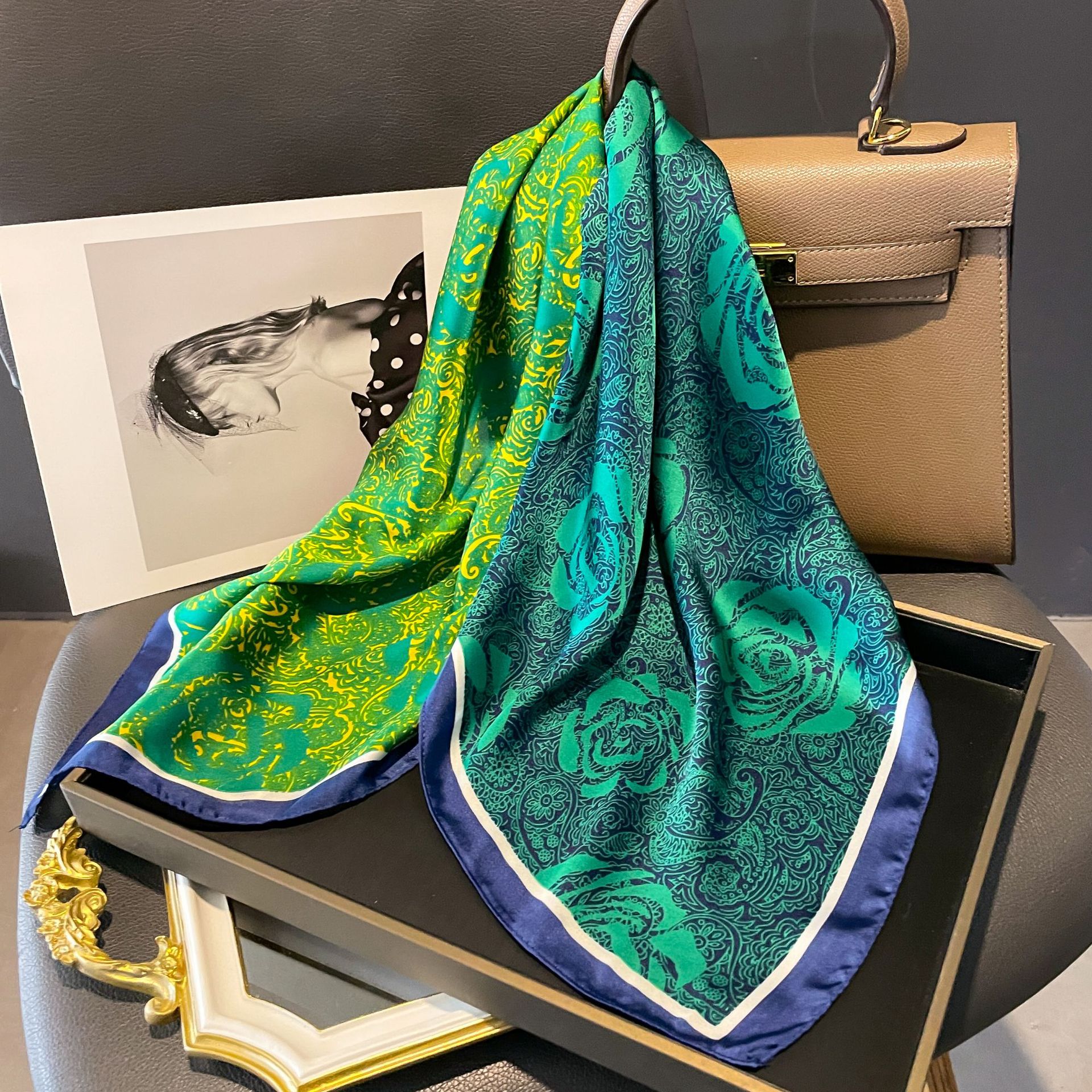 70x70cm Women Scarf Silk Feeli – Face Scarf Mask recenzja i cena