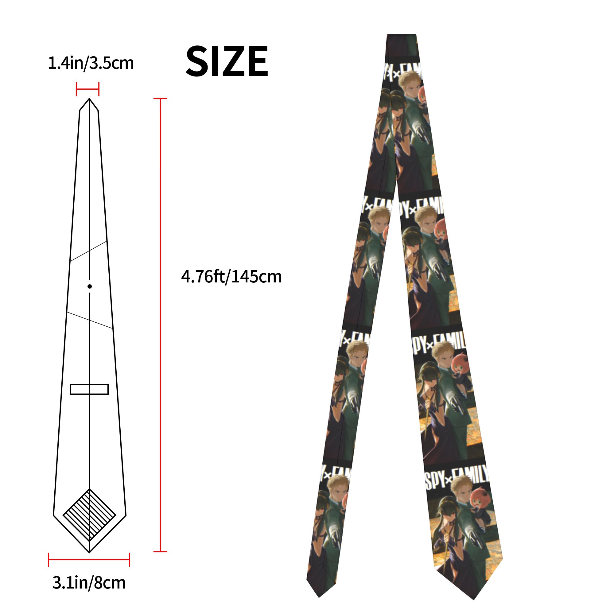 Spy X Family Necktie Unisex Sk – Skinny Tie Men recenzja i cena