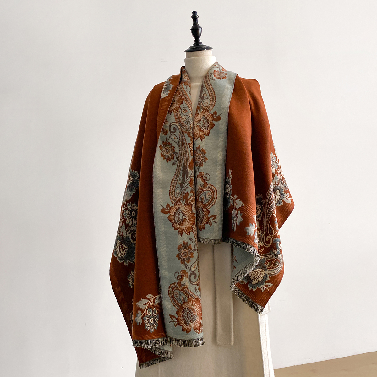 2025 Winter Luxury Imitation C – Woven Scarf Blanket recenzja i cena