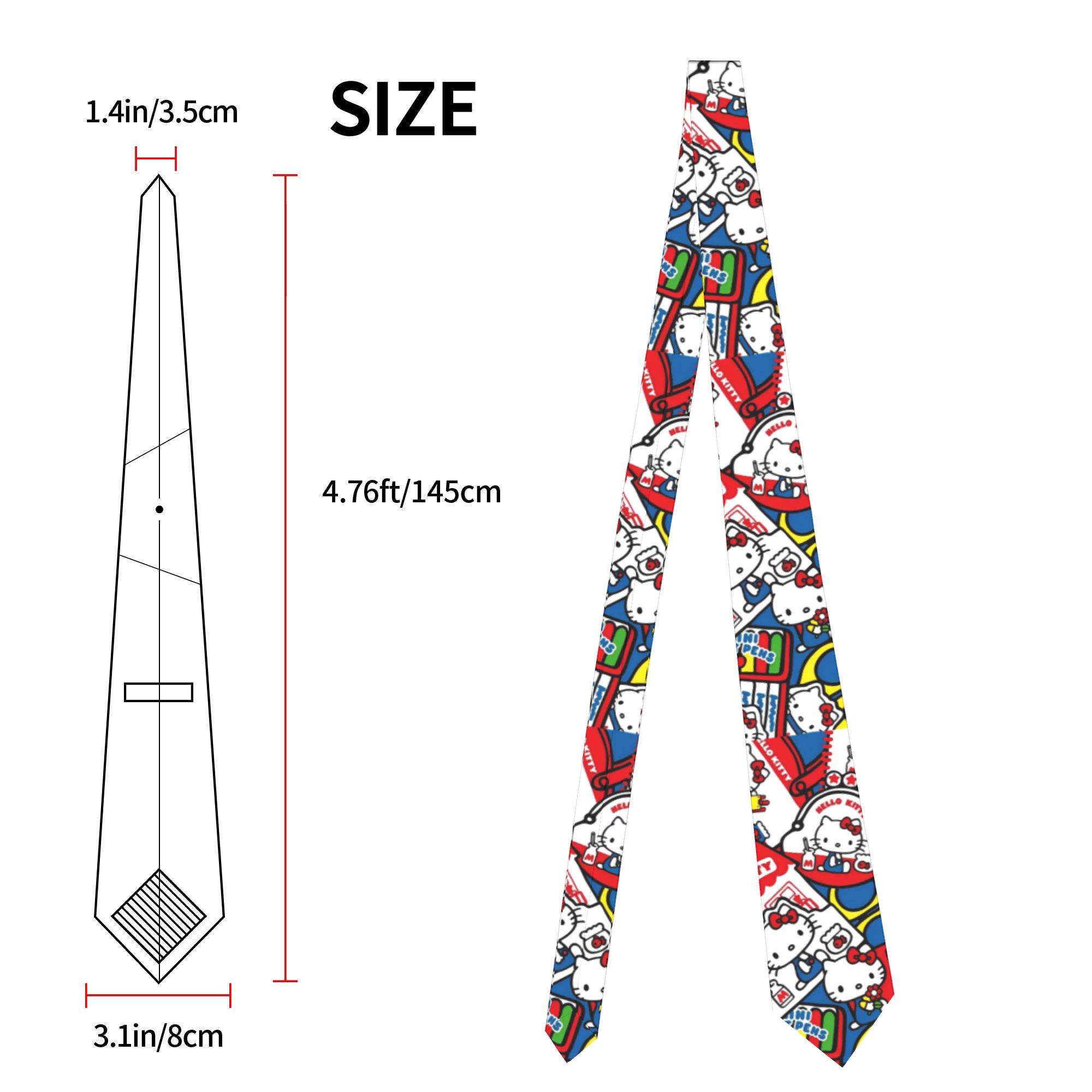 Hello Kitty Colorful Neckties  – Skinny Tie Men recenzja i cena
