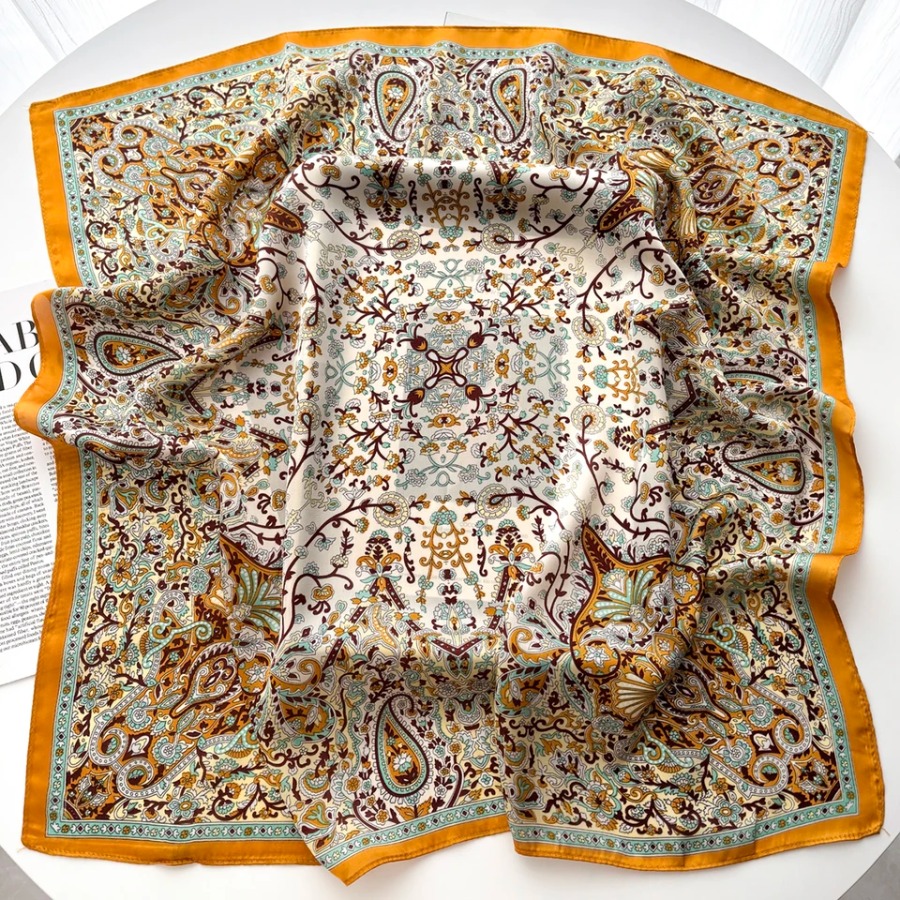 2025 Silk Shawl Square Scarf F – Bandana Cotton recenzja i cena